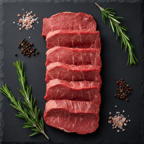 Bavette d’aloyau coupée en tranches moyennes