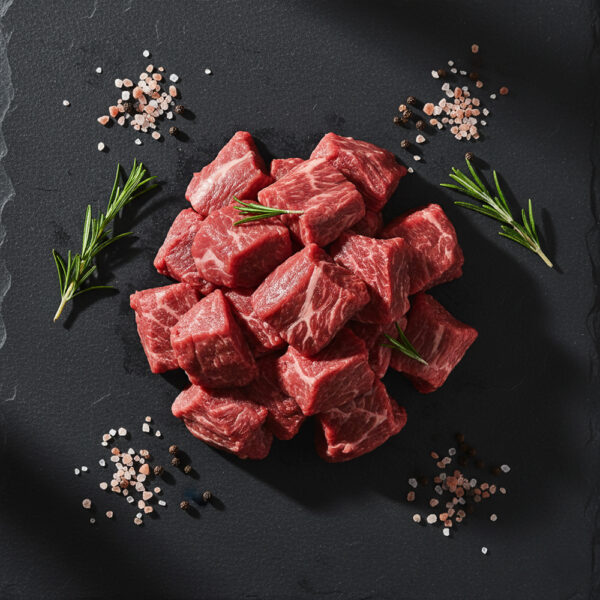 Bœuf bourguignon coupé en morceau moyen