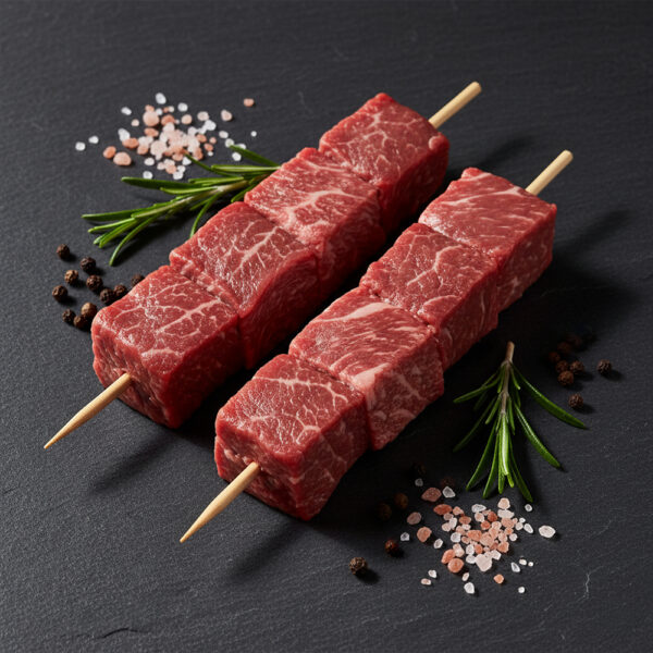 Brochette de bœuf très tendre