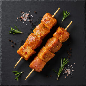 Brochettes de poulet masala