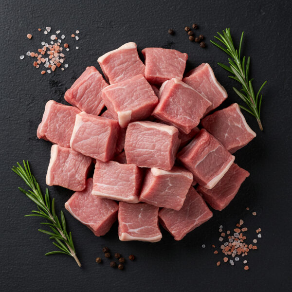 Collier de veau coupé en morceaux moyens