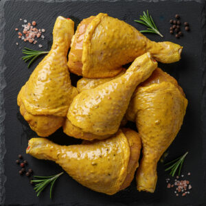 Cuisse de poulet marinée sauce curry