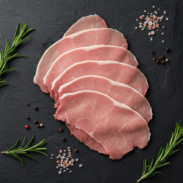 Escalope de veau coupé en tranche moyenne