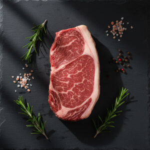 Faux filet de bœuf coupé en tranche moyenne