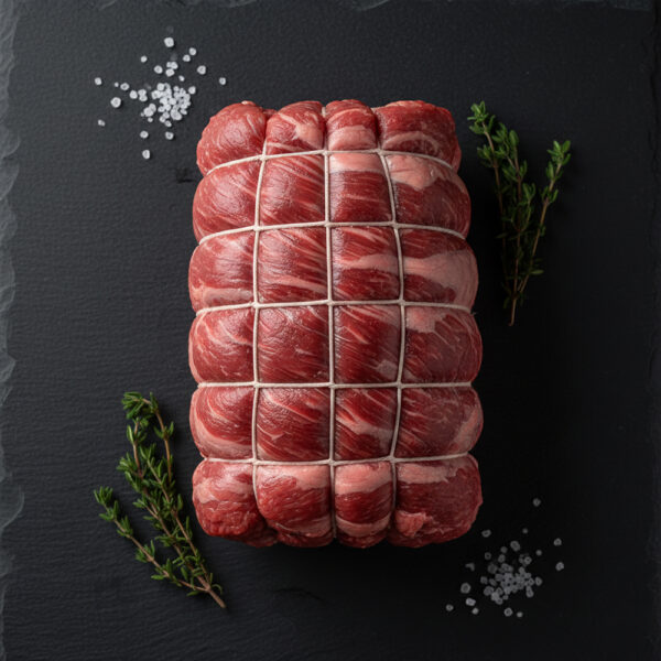 Rosbif de bœuf taillé dans des morceaux nobles