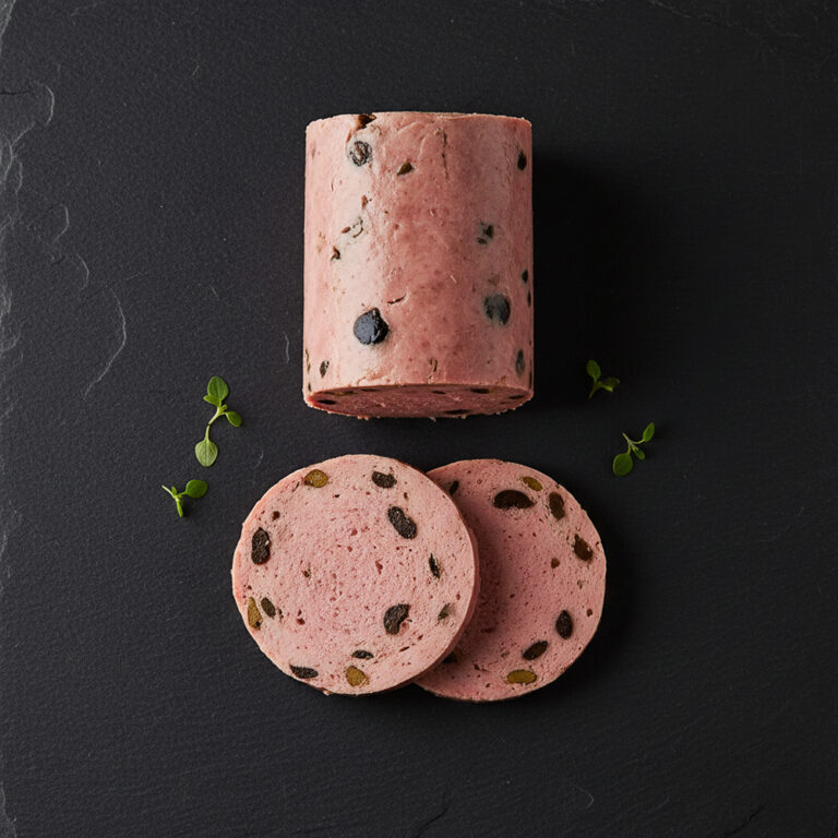 Roulade bœuf-volaille aux olives en tranche