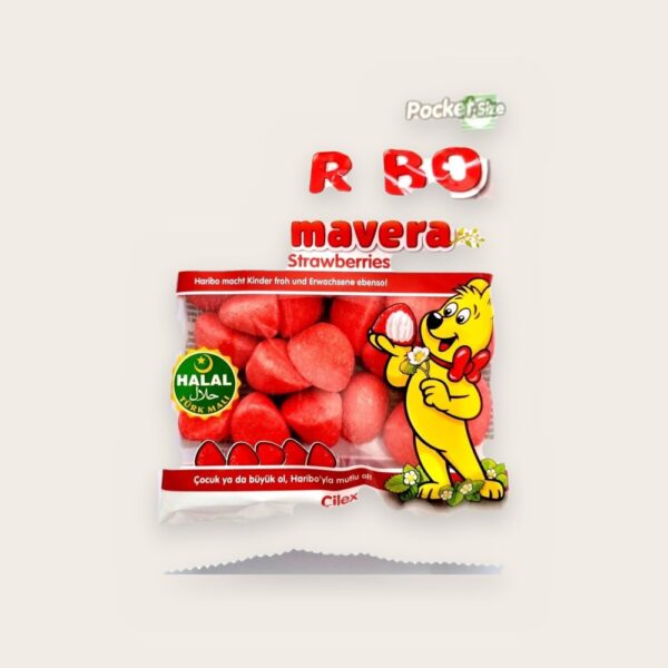 Bonbons Haribo Primavera Strawberries halal fabriqués en Turquie