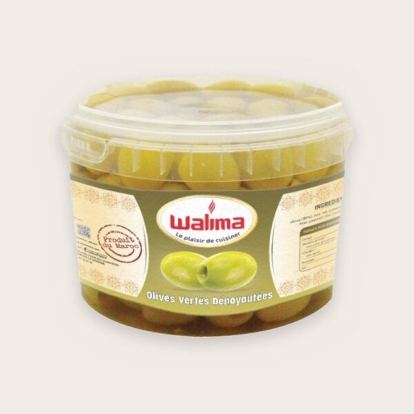 Olives vertes dénoyautées en verre 700 g