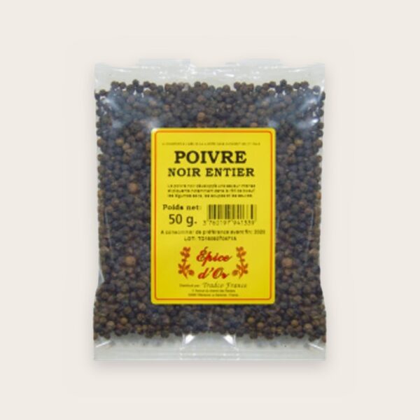 Poivre noir entier en grain 50 g